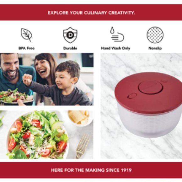 KitchenAid Kitchen Kitchenaid 3in Salad Spinner W Pump Mechanism